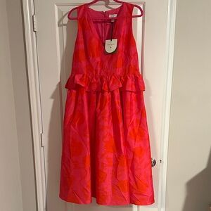 Kate Spade Vibrant Pink and Orange Dress